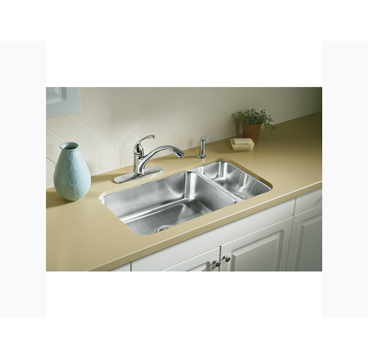 Sterling By Kohler McAllister™ 17.5'' W Double Bowl Stainless Steel